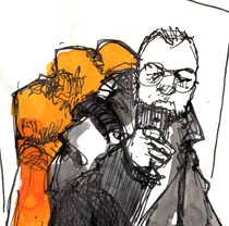 Auto-portrait dans la gare de Copenhague à 3h du matin
