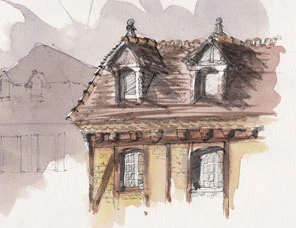 Bretenoux Maison à arcades