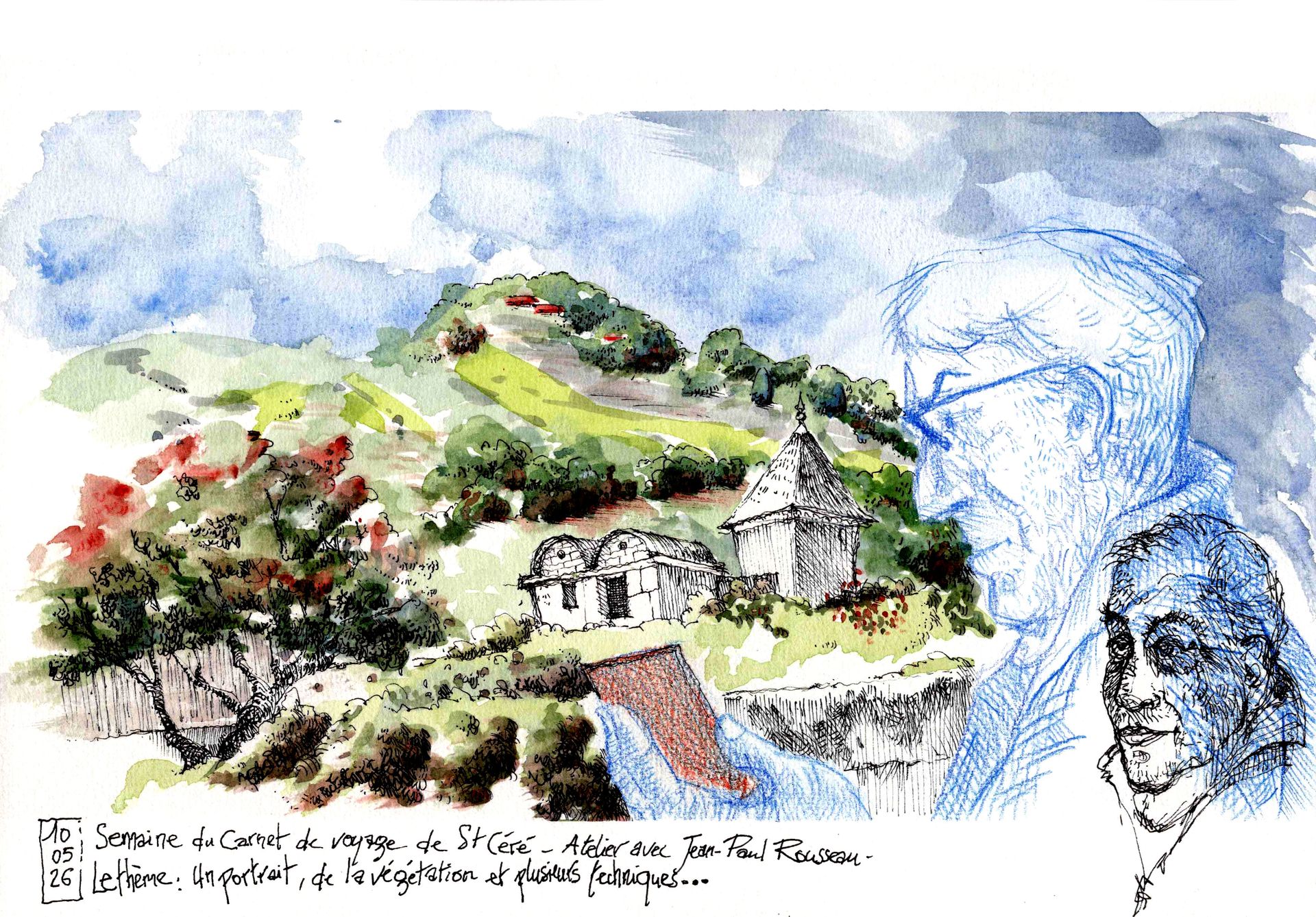 Jean-Paul Rousseau et les collines autour de St Céré
