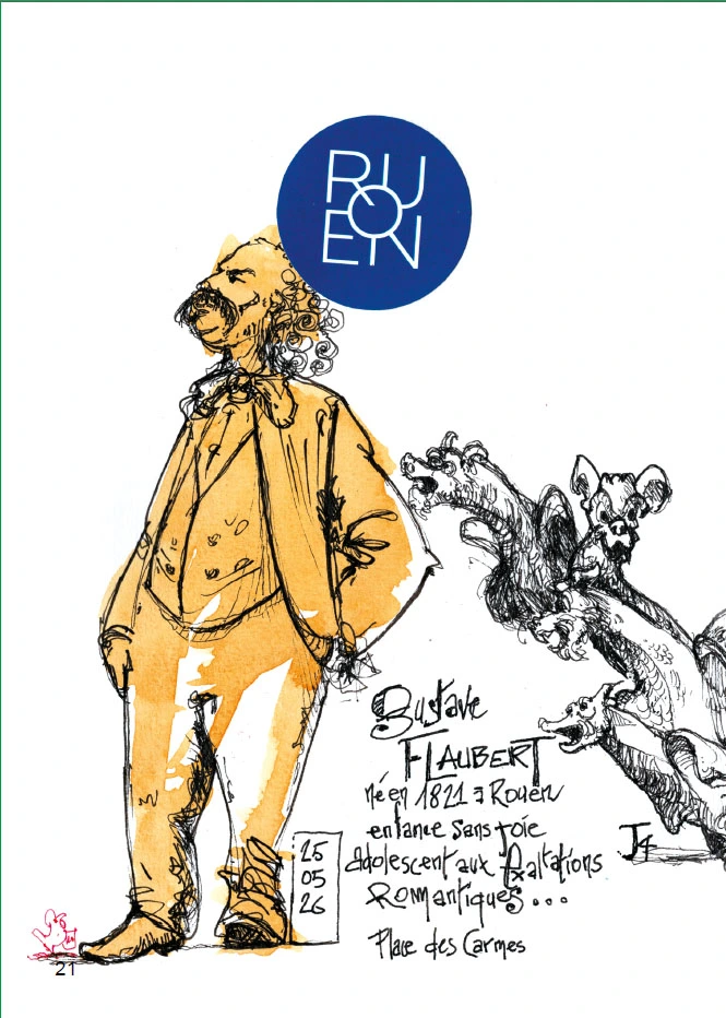 Guy de Maupassant aquarelle